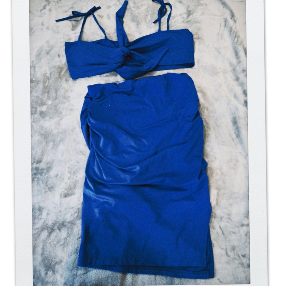 Royal blue two piece